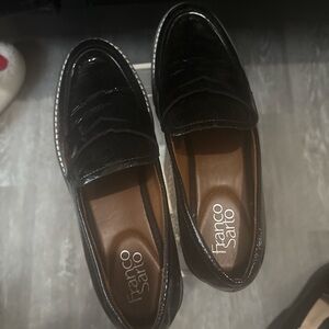 Franco Sarto Glossy Black Men's Slip-Ons